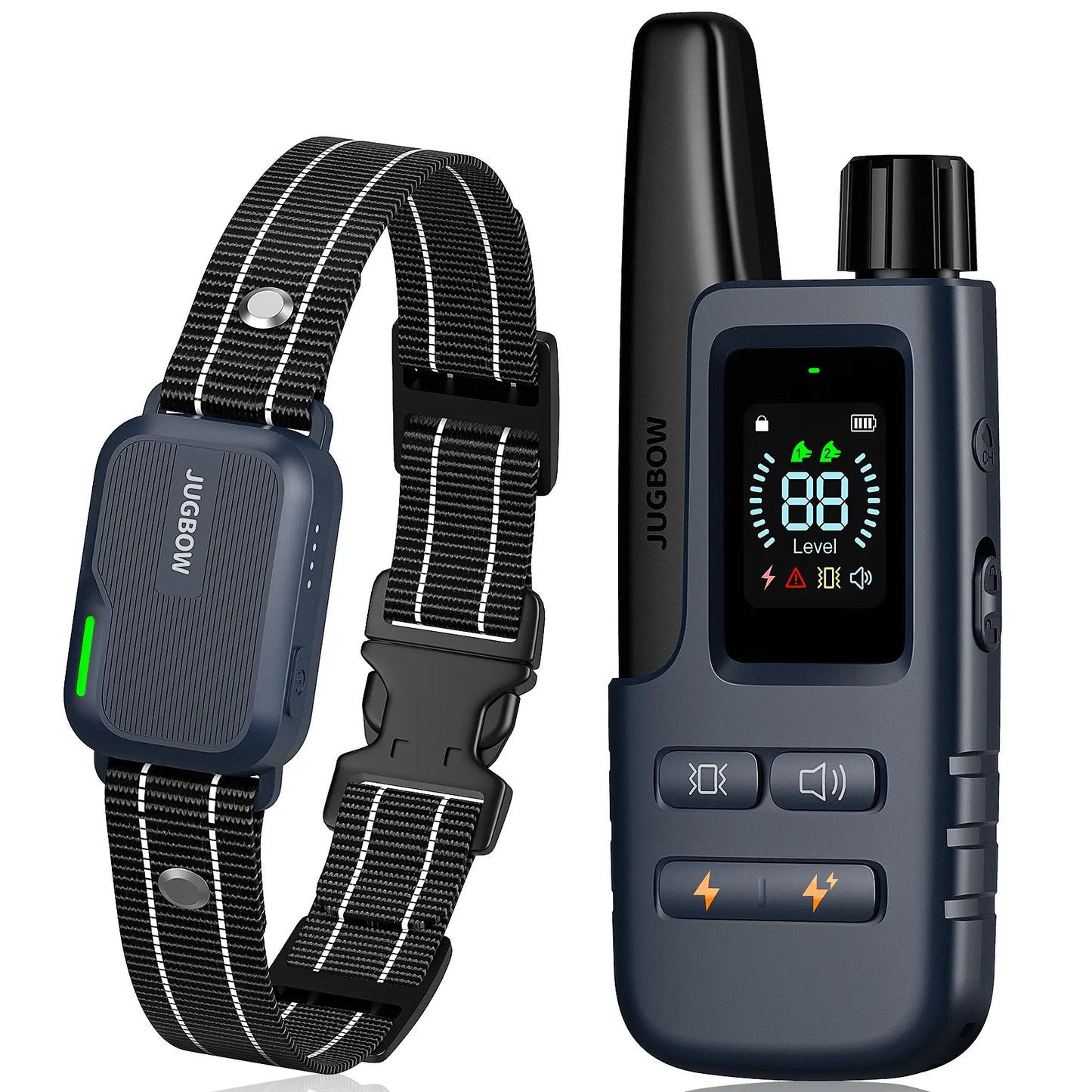 JUGBOW Dog Training Collar 4500FT Dog Training Behavior Aid, Remote IPX8 Waterproof with 4 Training Modes, Outdoor Rechargeable E-Collar DT61 #Summervibes #petlovers