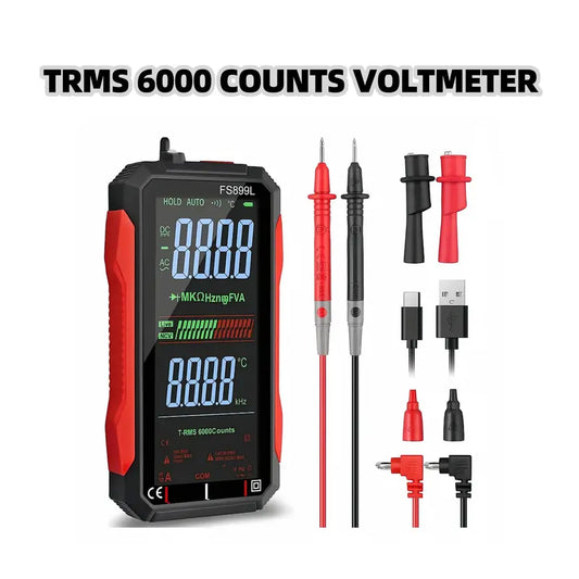 True RMS Digital Multimeter 6000 Count Auto Ranging Voltage Tester for Home Auto Electrical